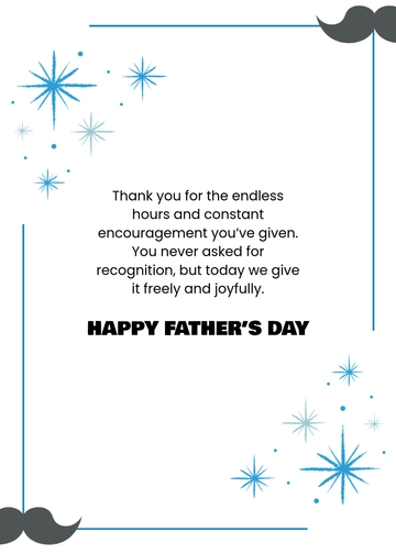Free Father's Day Thank You Wishes Template to Edit Online