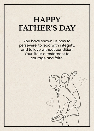 Free Father's Day Inspirational Wishes Template to Edit Online