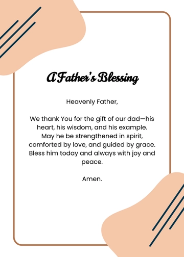 Free Father's Day Prayer Wishes Template to Edit Online