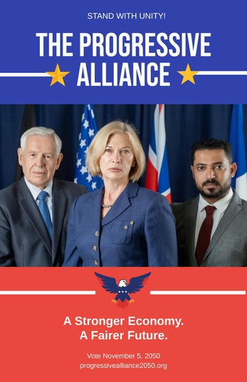Free Political Party Campaign Poster Template to Edit Online