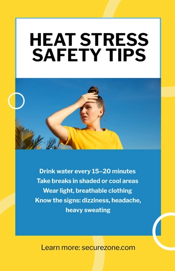 Free Heat Stress Safety Poster Template to Edit Online