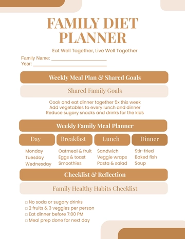 Free Family Diet Planner Template to Edit Online Free Family Diet Planner Template to Edit Online