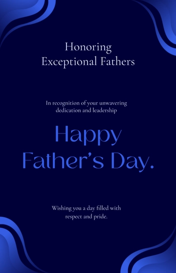 Free Professional Father's Day Wishes Poster Template to Edit Online