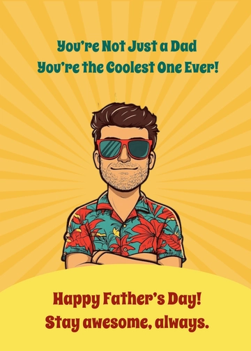Free Cool Father's Day Wishes Template to Edit Online