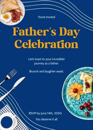 Free Modern Father's Day Wishes Invitation Template to Edit Online