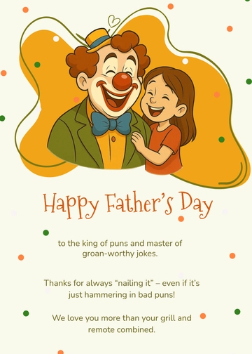 Free Funny Father's Day Wishes Template to Edit Online