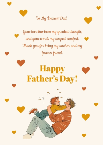 Free Dearest Father's Day Wishes Template to Edit Online