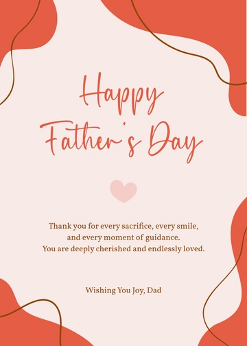 Free Aesthetic Father's Day Greeting Wishes Template to Edit Online