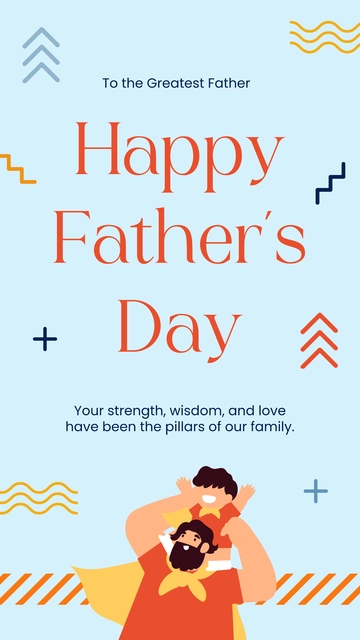Free Father's Day Wishes Wallpaper Template to Edit Online