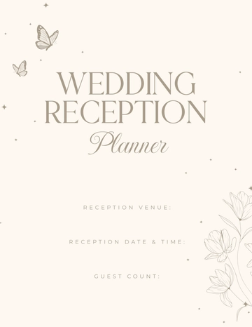 Free Wedding Reception Planner Template to Edit Online