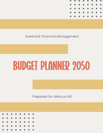 Free Budget Planner Cover Template to Edit Online