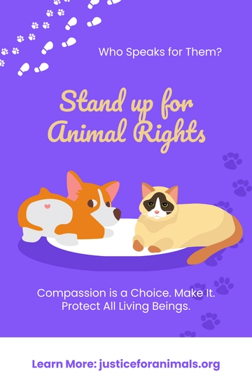 Free Animal Rights Campaign Poster Template to Edit Online