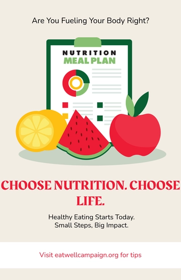 Free Nutrition Campaign Poster Template to Edit Online