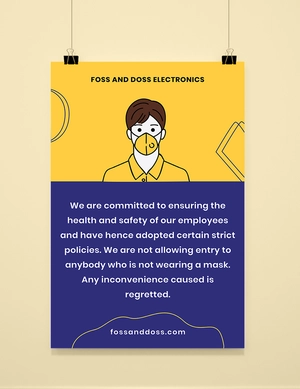 No Mask No Entry Poster Template