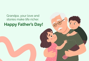 Father's Day Card for Grandpa Template