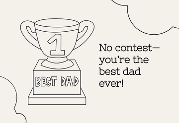 Free #1 Dad Father's Day Card Template to Edit Online