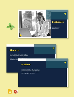 Retail Startup Pitch Deck Template