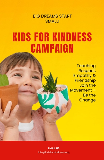 Free Colorful Campaign Poster for Kids Template to Edit Online