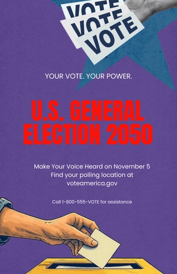 Free US Election Campaign Poster Template to Edit Online