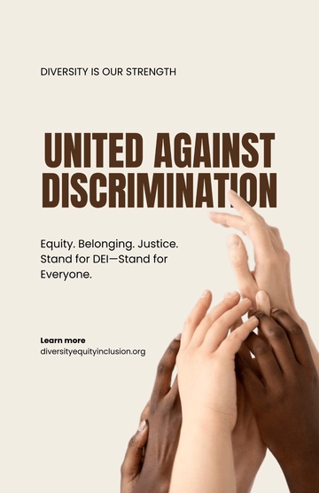 Free Anti-Discrimination Campaign Poster Template to Edit Online