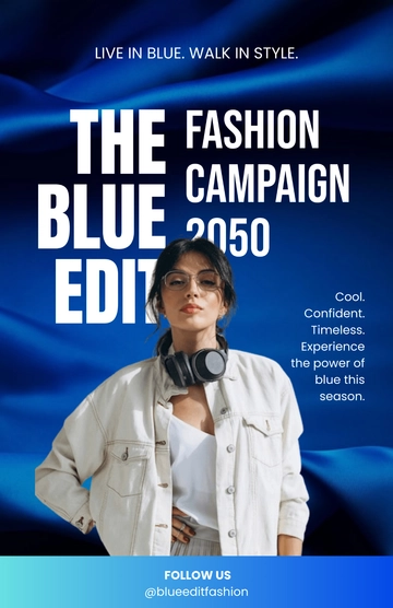 Free Blue Campaign Poster Template to Edit Online