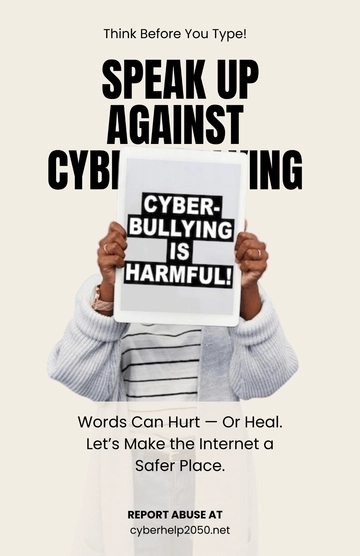 Free Cyberbullying Campaign Poster Template to Edit Online