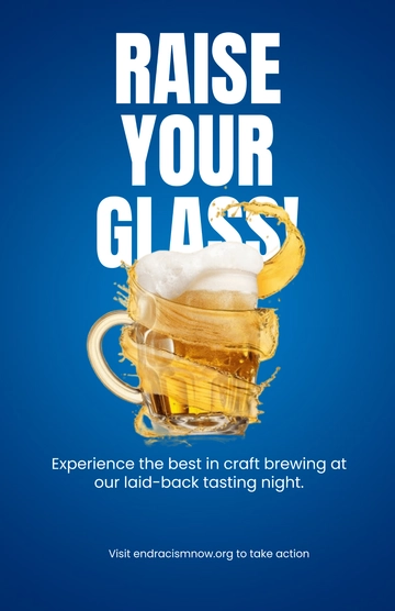 Free Simple Craft Beer Poster Template to Edit Online