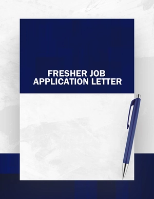 Fresher Job Application Letter