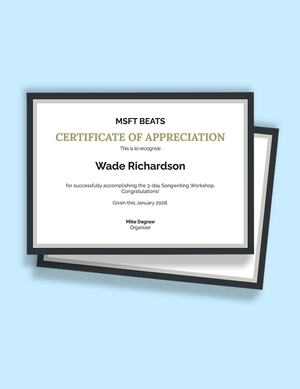 Congratulations Award Certificates Template
