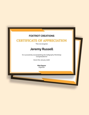 Achievement Congratulations Certificate Template