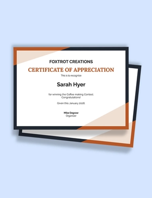 Congratulations Winner Certificate Template
