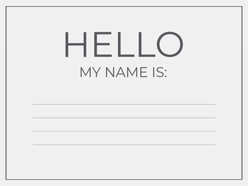 Free Blank Name Tag with Border Template to Edit Online