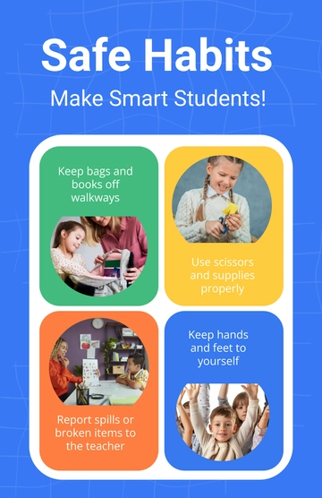Free Classroom Safety Reminders Poster Template to Edit Online