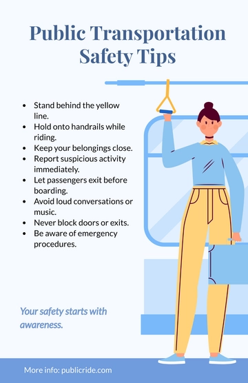Free Public Transportation Safety Poster Template to Edit Online