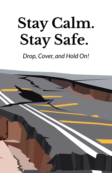 Free Earthquake Safety Tips Poster Template to Edit Online