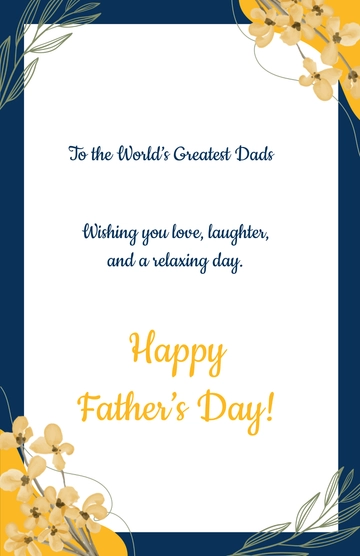 Free Father's Day Greeting Poster Template to Edit Online