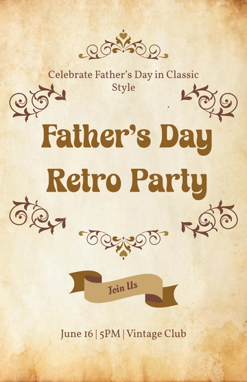 Free Vintage Father's Day Poster Template to Edit Online