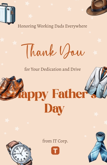 Free Father's Day Business Poster Template to Edit Online