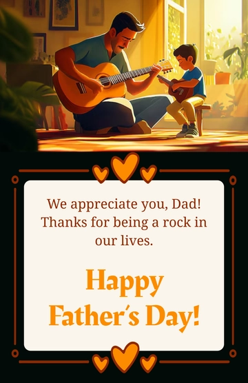 Free Father's Day Appreciation Poster Template to Edit Online