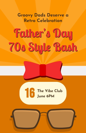 Free Retro Father's Day Poster Template to Edit Online