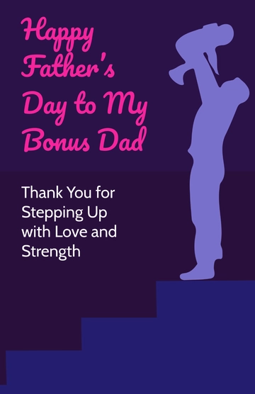 Free Father's Day Poster for Step Dad Template to Edit Online