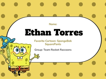 Free Cartoon Name Tag Template to Edit Online