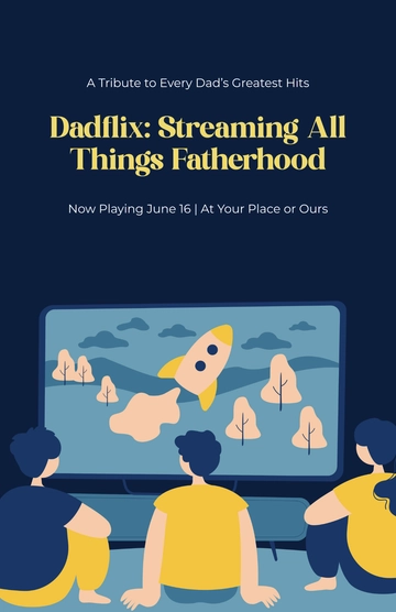 Free Creative Father's Day Dadflix Poster Template to Edit Online