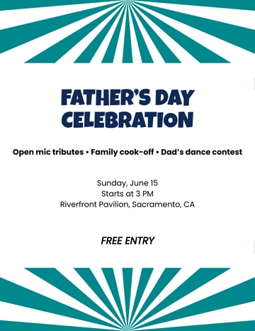 Free Father's Day Celebration Flyer Template to Edit Online