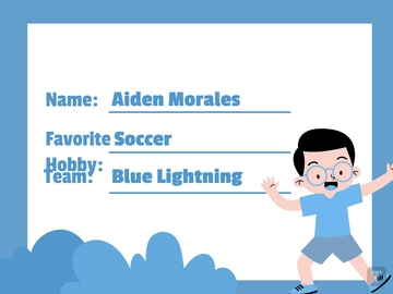 Free Name Tag for Boys Template to Edit Online
