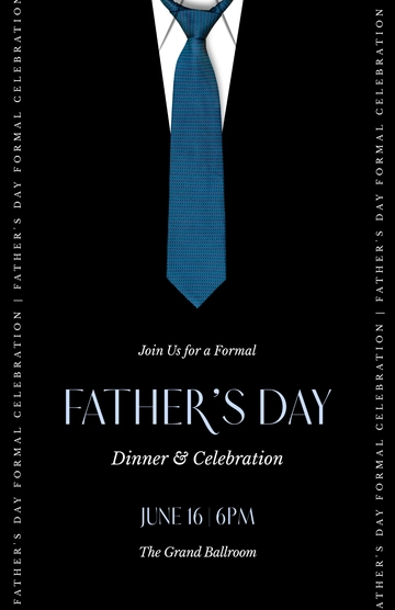 Free Formal Father's Day Poster Design Template to Edit Online