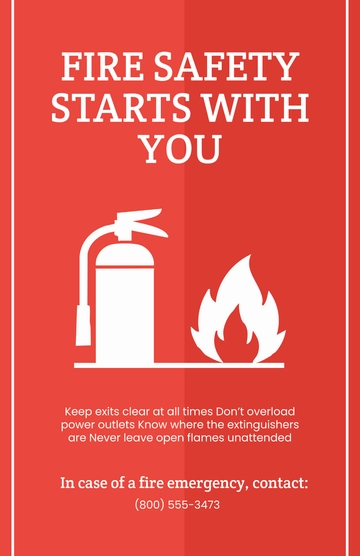 Free Fire Safety Poster Template to Edit Online