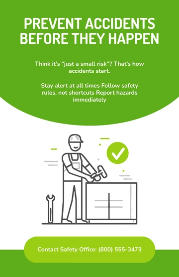 Free Accident Safety Poster Template to Edit Online
