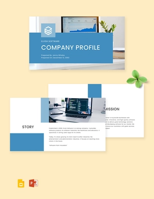 Startup Company Profile Presentation Template