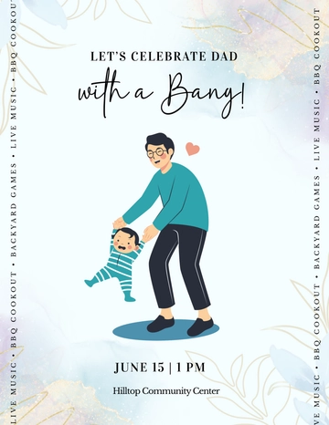 Free Aesthetic Father's Day Party Flyer Template to Edit Online